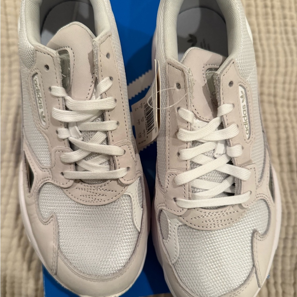 Adidas White and Gray Mesh Sneakers